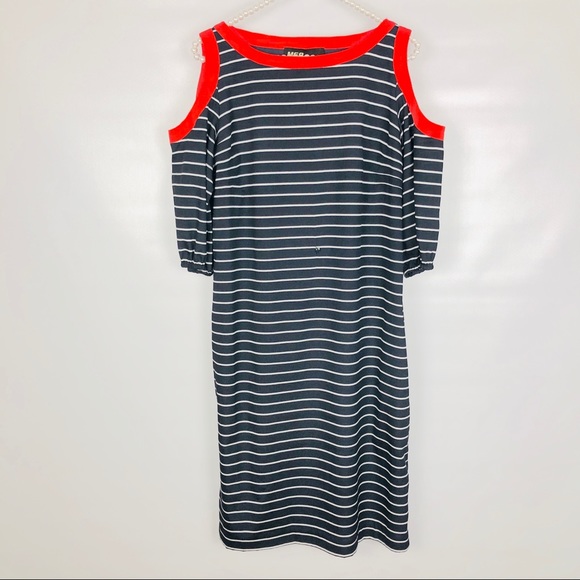 MISS SIXTY | Orange & Navy Blue Striped Dress - Picture 2 of 8
